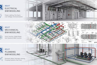 electrical, mechanical, plumbing, hvac drafting in revit