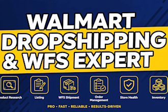 manage walmart dropshipping and walmart listing plus wfs
