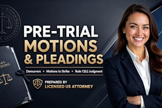 draft a motion to strike or demurrer as a licensed US attorney