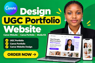 design canva ugc portfolio website canva landingpage canva portfolio cv website