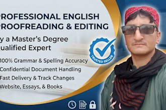 professionally proofread and edit english text