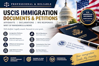 uscis immigration documents, writ of mandamus, affidavit, immigration petition