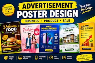 design a professional advertisement poster for your business