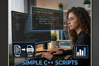 write simple c plus plus scripts and small console applications