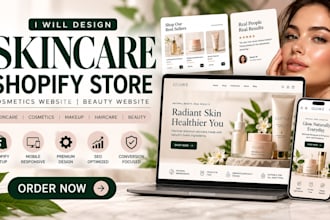 design beauty shopify store skincare website cosmetics store