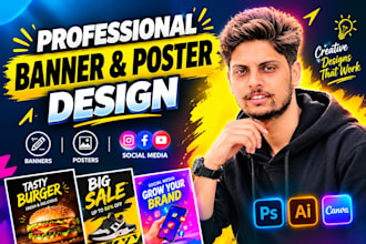 design professional advertisement banners and posters