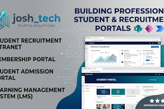 educational student portal website and student recruitment intranet portal