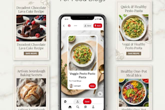 design SEO pinterest pins for food blogs and recipes