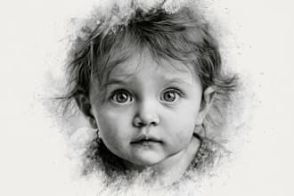 create stunning drawn charcoal pencil artwork