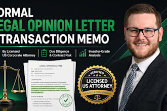 draft a formal legal opinion letter and business memorandum as a US lawyer