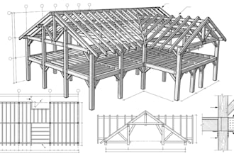 design timber, wood framing and truss plans for tx fl nc wa