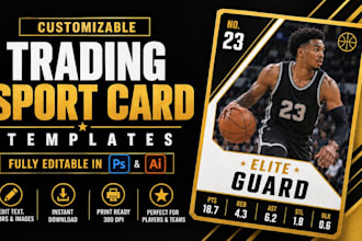 design custom collectible sport trading card, tcg ccg card design card template