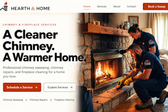 design wix chimney sweep website, chimney repair fireplace, cleaning website
