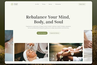 design spa, beauty salon, and med spa website