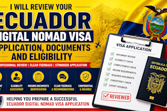 review your ecuador digital nomad visa application, documents and eligibility