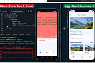 fix flutter bugs errors crashes and UI issues