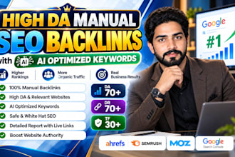 build high da manual SEO backlinks with ai keyword research
