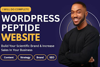 build fda compliant peptide website peptide wordpress website biotech website