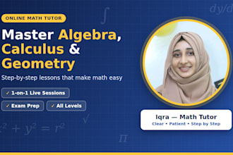 teach you algebra, calculus and geometry step by step