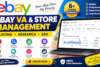 be your ebay expert and VA for store management and product listing