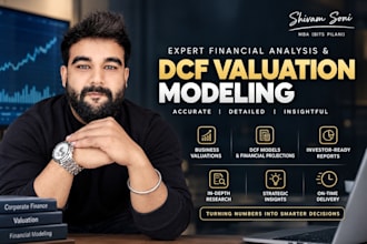 build a financial model, dcf valuation and financial projections in excel