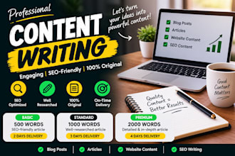 write engaging SEO articles, blog posts and website content