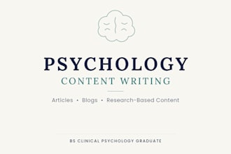 write clear psychology articles, blogs and educational content