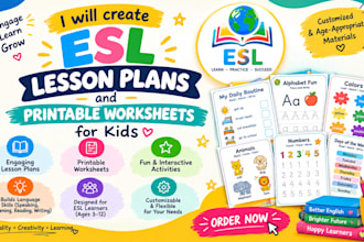 create esl lesson plans and printable worksheets for kids