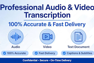 transcribe audio to text and video to text accurately with timestamps