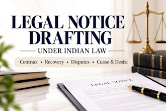 draft a professional legal notice under indian law