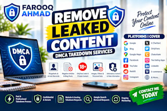 remove onlyfans leaked infringing content, mugshots,negative links via dmca