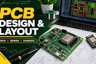 pcb design enclosures, schematic, multilayer pcb layout, iot, esp32, arduino