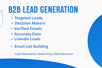 b2b lead generation, linkedin lead generation and email list