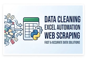 do data cleaning, excel automation, and web scraping