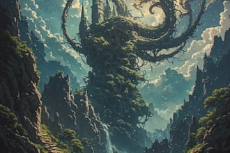 design a unique fantasy music album cover