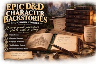 write your epic dnd character backstory and origin story