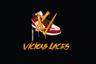 design a custom shoes graffiti style logo