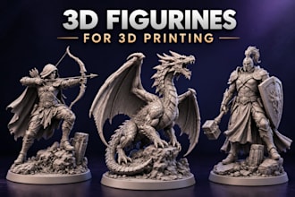 sculpt 3d miniatures figurines and creatures for 3d printing
