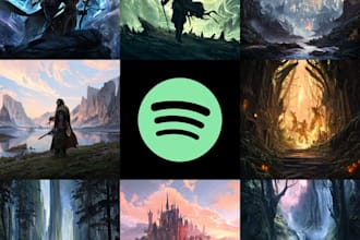 design unique fantasy music cover art