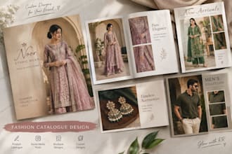 design elegant fashion product catalogue and social media posts