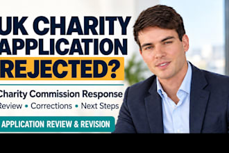 fix rejected UK charity registration and charity commission applications