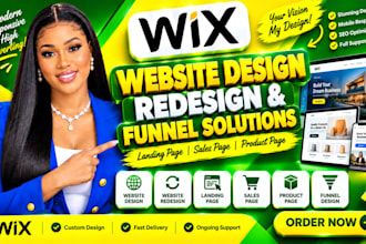 design and redesign wix website, landing page, sales, product page and funnel