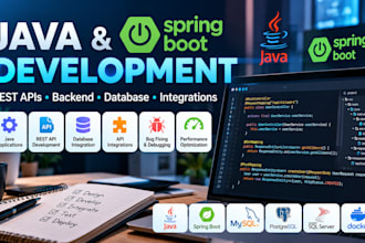 develop java spring boot applications and rest apis