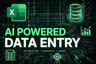 do ai data entry, pdf to excel and web research