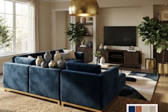 design a modern luxury living room interior