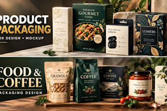 design premium coffee labels, bags, pouches and packaging