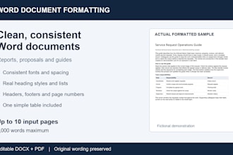 format your word document with professional styles headings and page numbers