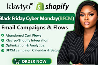 set up shopify klaviyo black friday cyber monday klaviyo bfcm email campaigns