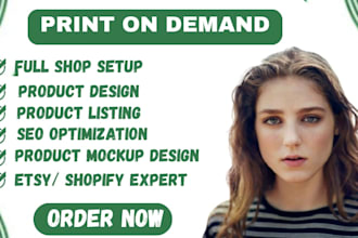 create shopify print on demand pod stores with printful printify gelato and etsy