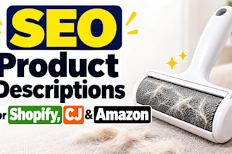 write amazon and shopify cj dropshipping listing with SEO description